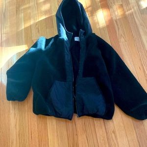 Zara black  fleece jacket size 13 14 (medium never worn